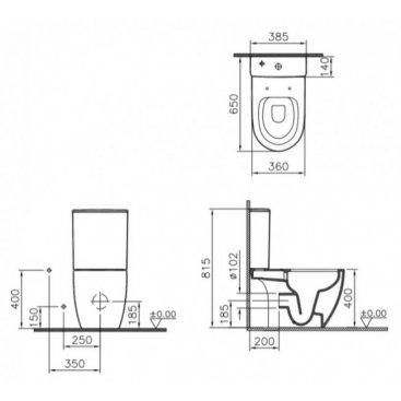 Унитаз Vitra Sento 9830B003-7204 с крышкой микролифт (уценка)