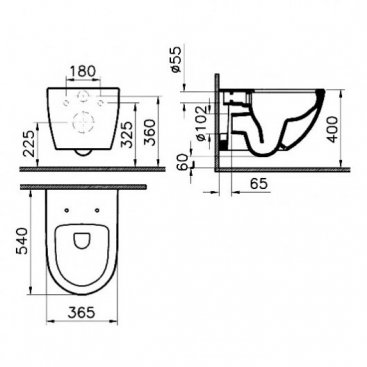 Унитаз подвесной Vitra Sento 7748B003-0075 белый