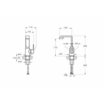 Смеситель для раковины Vitra Suit A4261639