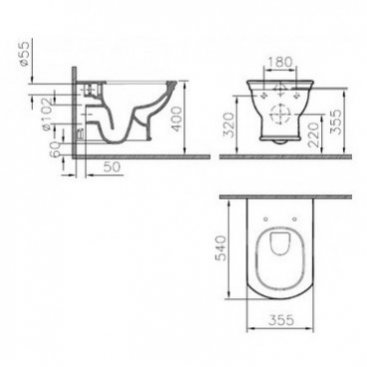 Унитаз подвесной Vitra Valarte 7805B003-0075 белый