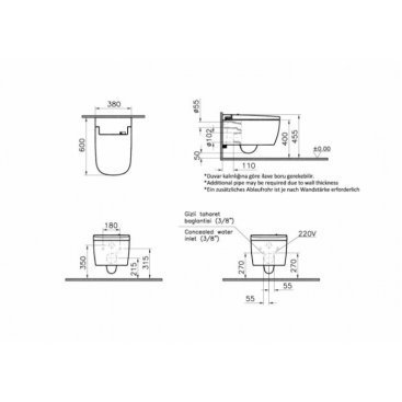 Унитаз Vitra V-Care Basic 5674B003-6193