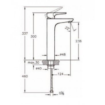 Смеситель для раковины Vitra X-Line A42322EXP