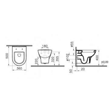 Унитаз Vitra Zentrum 5785B003-0075