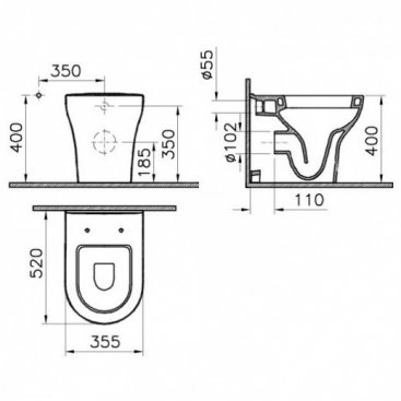 Унитаз Vitra Zentrum 5788B003-0075