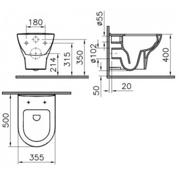 Унитаз Vitra Zentrum 5795B003-0075