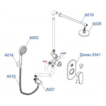 Душевая система WasserKRAFT A14229