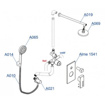 Душевая система WasserKRAFT A16069