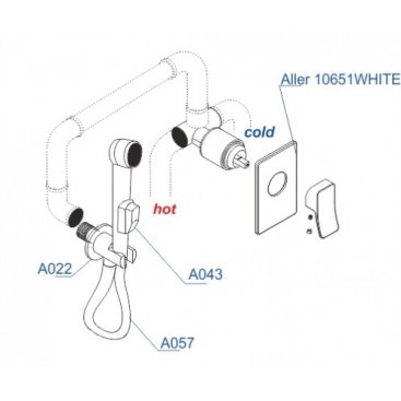 Гигиенический набор WasserKRAFT A010657WHITE