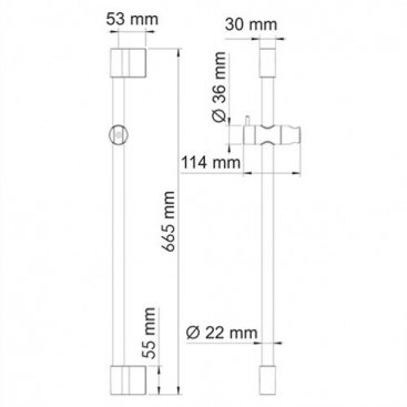 Душевая штанга WasserKRAFT A154