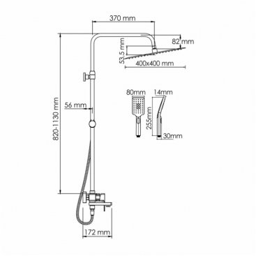 Душевая стойка WasserKRAFT A177.119.103.010.CH