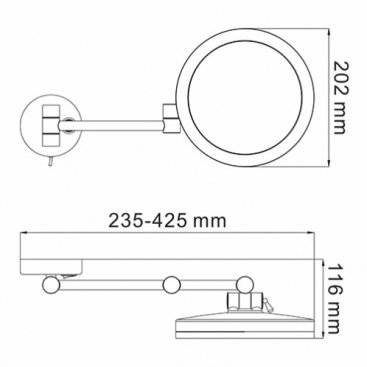 Зеркало WasserKRAFT K-1004BLACK