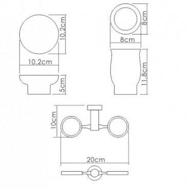 Стакан и мыльница подвесные WasserKRAFT K-24126