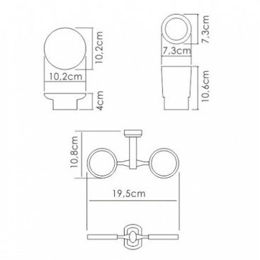 Стакан и мыльница подвесные WasserKRAFT K-28126