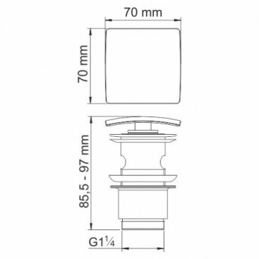 Донный клапан WasserKRAFT A105