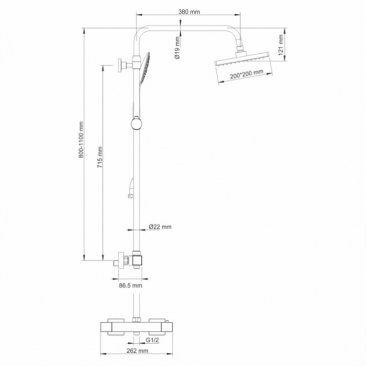 Душевая стойка WasserKRAFT Thermo A15502