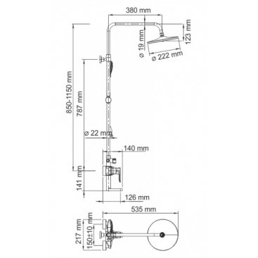 Душевая стойка WasserKRAFT A16501