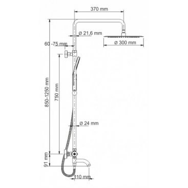 Душевая стойка WasserKRAFT A18801 Thermo