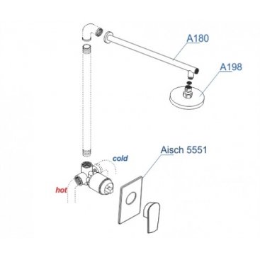 Душевая система WasserKRAFT Aisch А55180