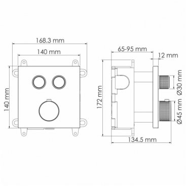 Смеситель для ванны WasserKRAFT Aisch 5548 Thermo