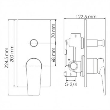 Смеситель для ванны WasserKRAFT Aisch 5561