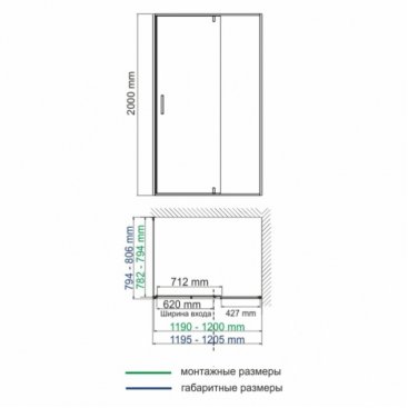 Душевой уголок WasserKRAFT Aisch 55P06 120x80