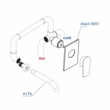 Смеситель для раковины WasserKRAFT Aisch A55543