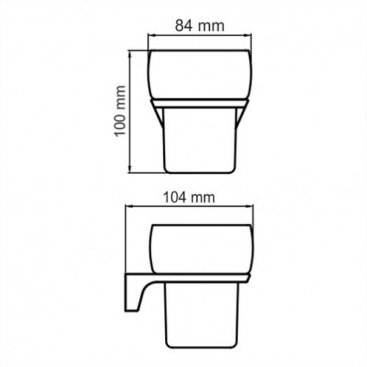 Стакан настенный WasserKRAFT Aisch K-5928