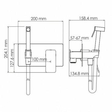 Гигиенический набор WasserKRAFT Aller 10638