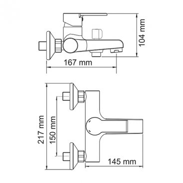 Смеситель для ванны WasserKRAFT Ammer 3701