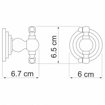 Крючок двойной WasserKRAFT Ammer K-7023D