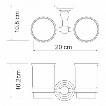 Стакан двойной WasserKRAFT Ammer K-7028D