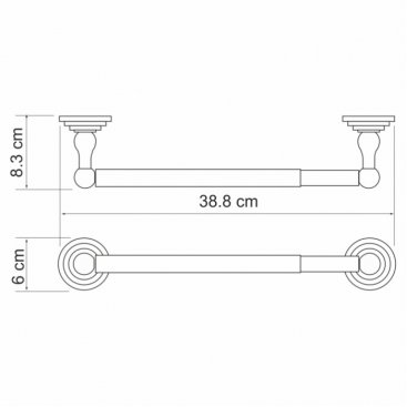 Полотенцедержатель WasserKRAFT Ammer К-7091