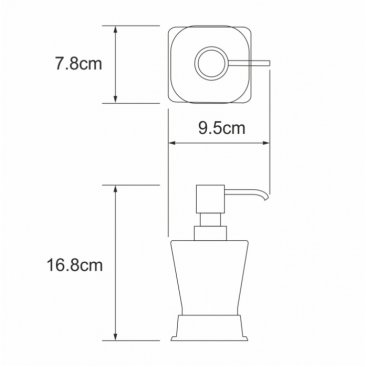 Дозатор мыла WasserKRAFT Amper K-5499 BLACK