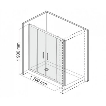 Душевая дверь WasserKRAFT Amper 29S09 170 см