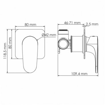 Смеситель для душа WasserKRAFT Asphe 7751