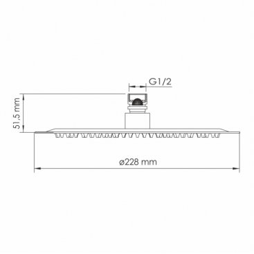 Верхний душ WasserKRAFT Asphe A331