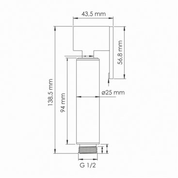 Гигиеническая лейка WasserKRAFT Asphe A335