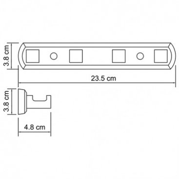 Планка с 4-мя крючками WasserKRAFT Dill K-3974