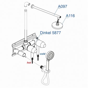 Душевая система WasserKRAFT Dinkel A16116