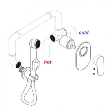 Смеситель для душа WasserKRAFT Donau 5351