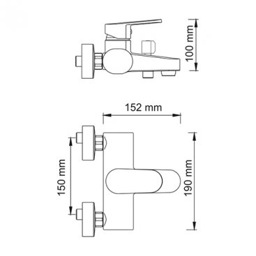 Смеситель для ванны WasserKRAFT Donau 5301