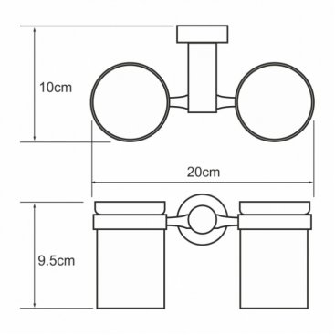 Стакан двойной стеклянный WasserKRAFT Donau K-9428D