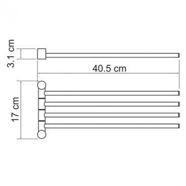 Полотенцедержатель поворотный WasserKRAFT K-1034