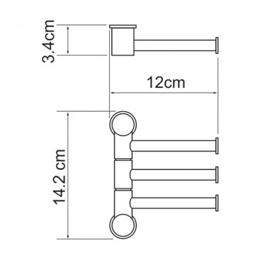 Полотенцедержатель поворотный WasserKRAFT K-1053