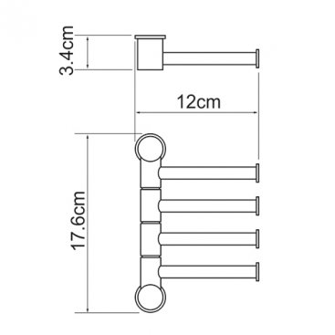 Полотенцедержатель поворотный WasserKRAFT K-1054