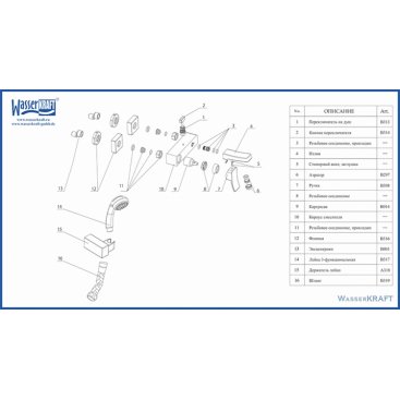 Смеситель для ванны WasserKRAFT Exter 1601