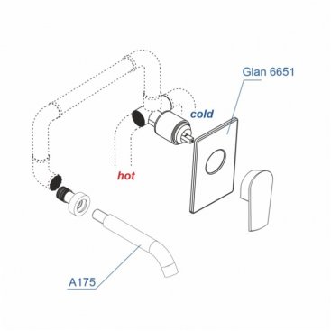 Смеситель для раковины WasserKRAFT Glan A66553