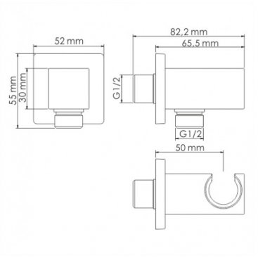 Штуцер с держателем WasserKRAFT A185