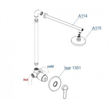 Душевая система WasserKRAFT Isar A12314