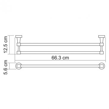 Полотенцедержатель двойной WasserKRAFT Isen K-4040